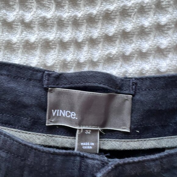 Vince Men's Linen Straight Leg Trouser Pant - Picture 5 of 7